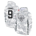 Jdoa J.Jaguars #9 Logan Cooke Player Arctic Camo Salute to Service Hoodies Limited Game Stitched Jerseys