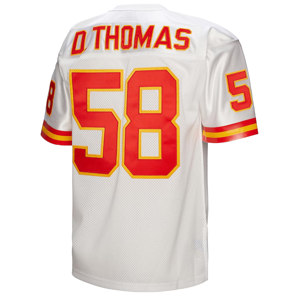Jdoa KC.Chiefs 1994 #58 Derrick Thomas Mitchell & Ness White Authentic Throwback Retired Player Stitched Jerseys
