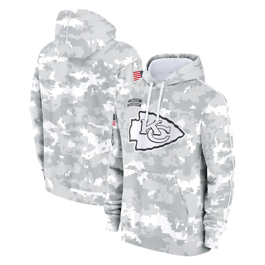 Jdoa KC.Chiefs Arctic Camo Salute to Service Hoodies Limited Game Blank Player Stitched Jerseys