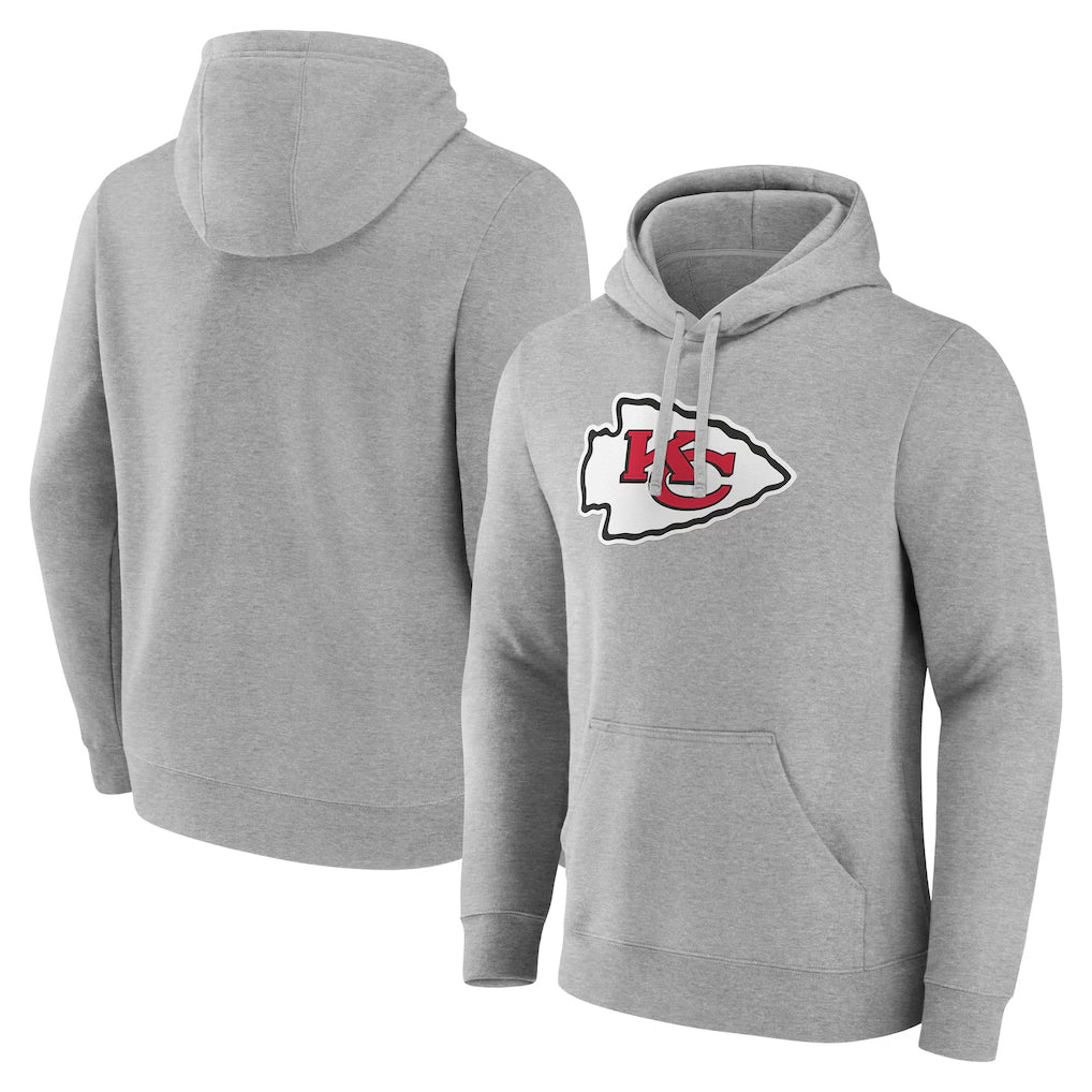 Jdoa KC.Chiefs Gray Pullover Hoodies Limited Blank Player Stitched Jerseys