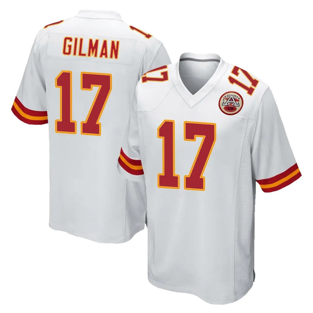 Jdoa KC.Chiefs #17 Alohi Gilman Player White Home Game Stitched Jerseys