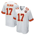 Jdoa KC.Chiefs #17 Alohi Gilman Player White Home Game Stitched Jerseys
