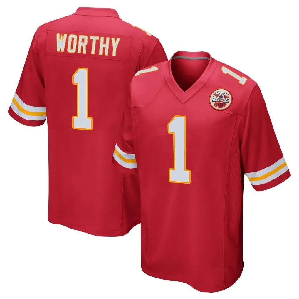 Jdoa KC.Chiefs #1 Xavier Worthy Player Red Home Game Stitched Jerseys