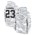 Jdoa KC.Chiefs #23 Drue Tranquill Player Arctic Camo Salute to Service Hoodies Limited Game Stitched Jerseys