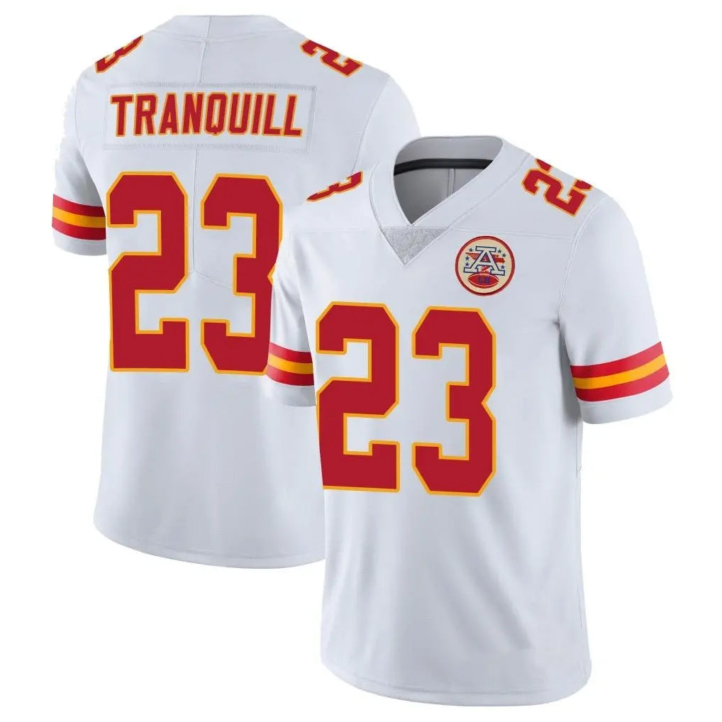 Jdoa KC.Chiefs #23 Drue Tranquill Player White Limited Vapor Untouchable Home Game Stitched Jerseys
