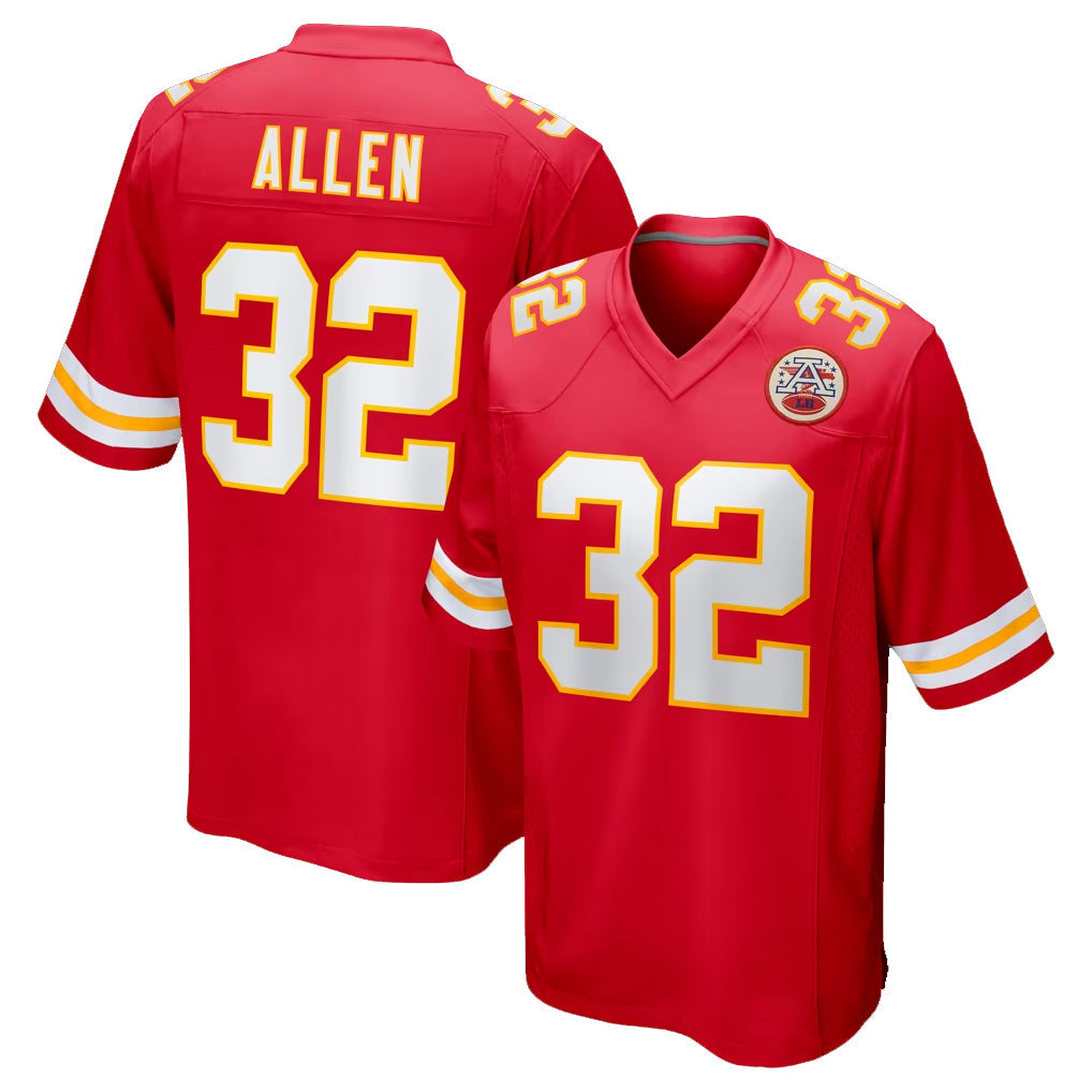 Jdoa KC.Chiefs #32 Marcus Allen Player Red Home Game Stitched Jerseys