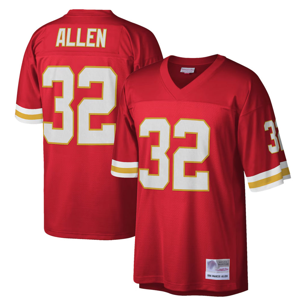 Jdoa KC.Chiefs #32 Marcus Allen Player Red Mitchell & Ness Legacy Replica Stitched Jerseys