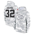 Jdoa KC.Chiefs #32 Nick Bolton Player Salute to Service Hoodies Stitched Jerseys