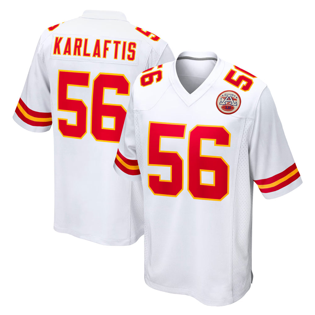 Jdoa KC.Chiefs #56 George Karlaftis Player White Home Game Stitched Jerseys