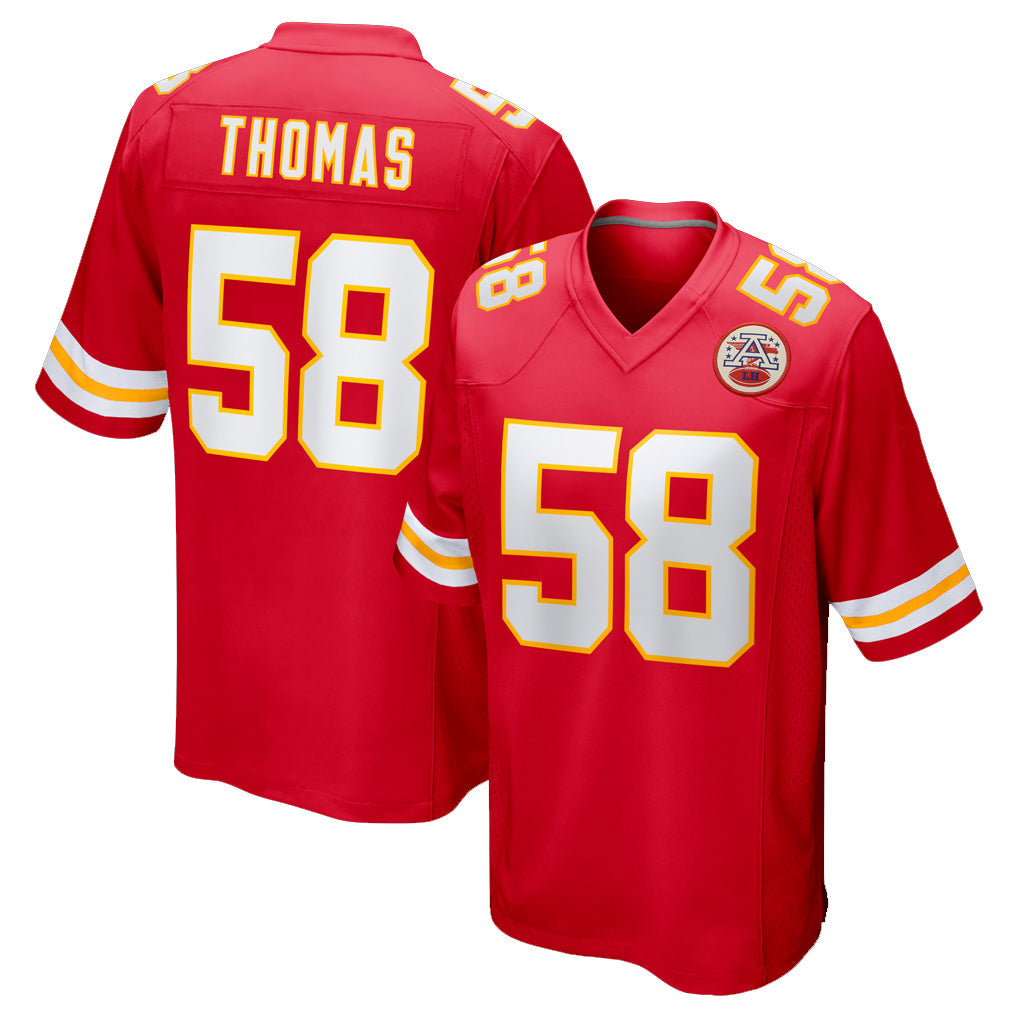 Jdoa KC.Chiefs #58 Derrick Thomas Player Red Home Game Stitched Jerseys