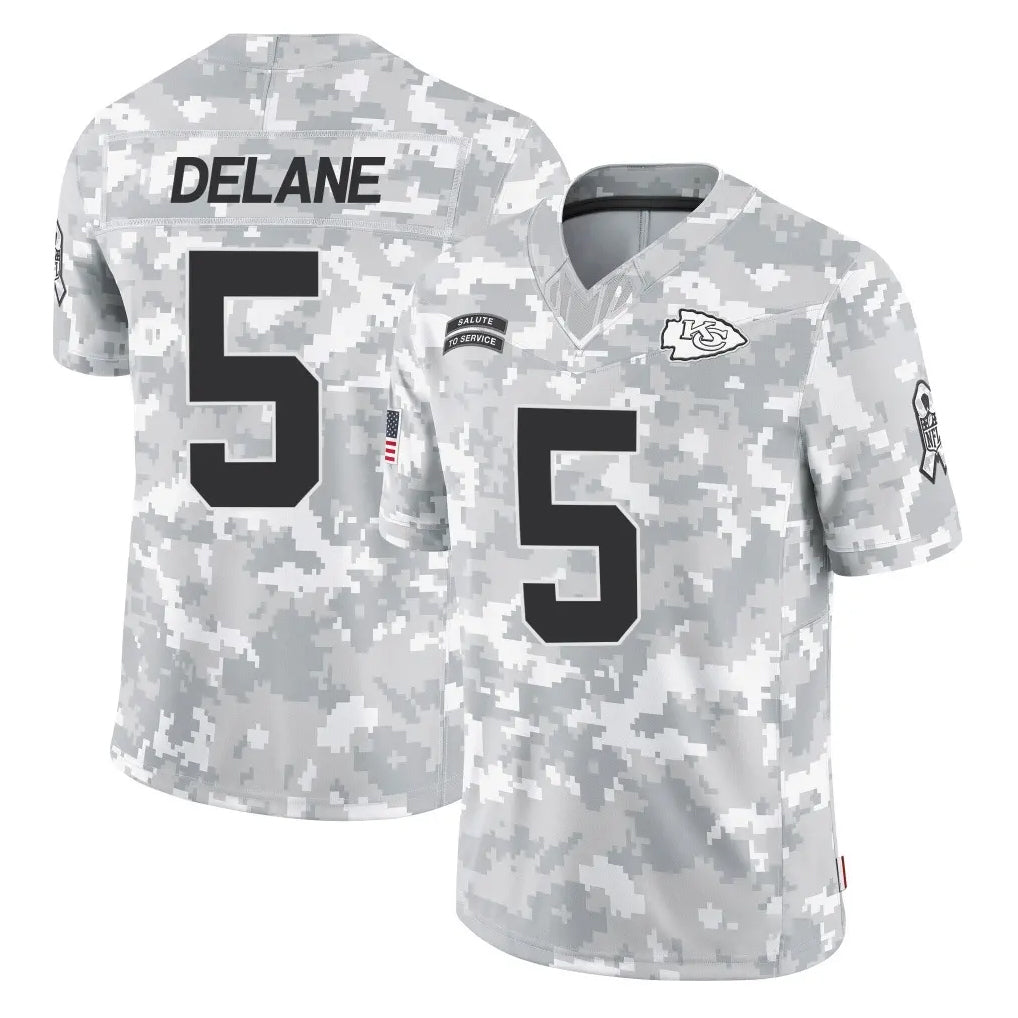 Jdoa KC.Chiefs #5 Mansoor Delane Player Arctic Camo Salute To Service Limited Game Stitched Jerseys