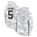 Jdoa KC.Chiefs #5 Mansoor Delane Player Arctic Camo Salute to Service Hoodies Limited Game Stitched Jerseys