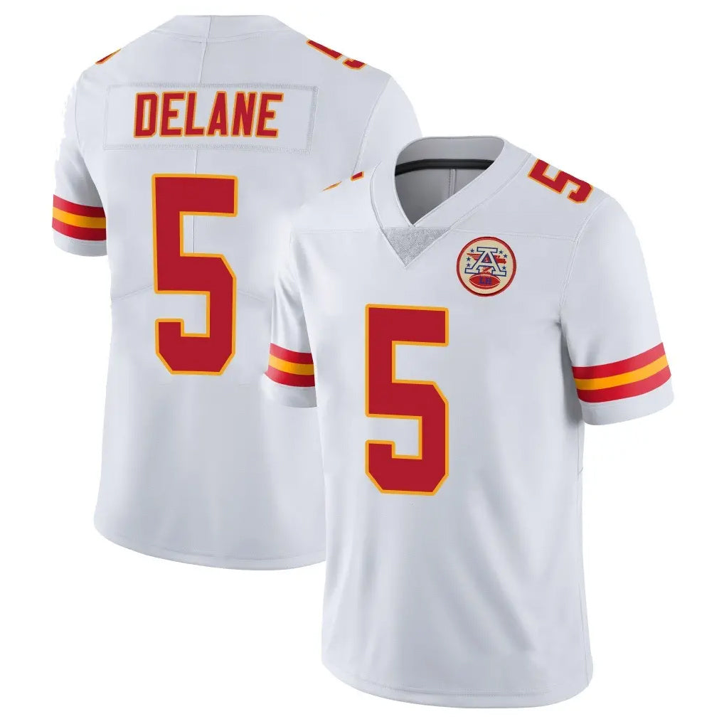 Jdoa KC.Chiefs #5 Mansoor Delane Player White Limited Vapor Untouchable Home Game Stitched Jerseys
