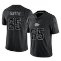 Jdoa KC.Chiefs #65 Trey Smith Player Black Limited Reflective Game Stitched Jerseys