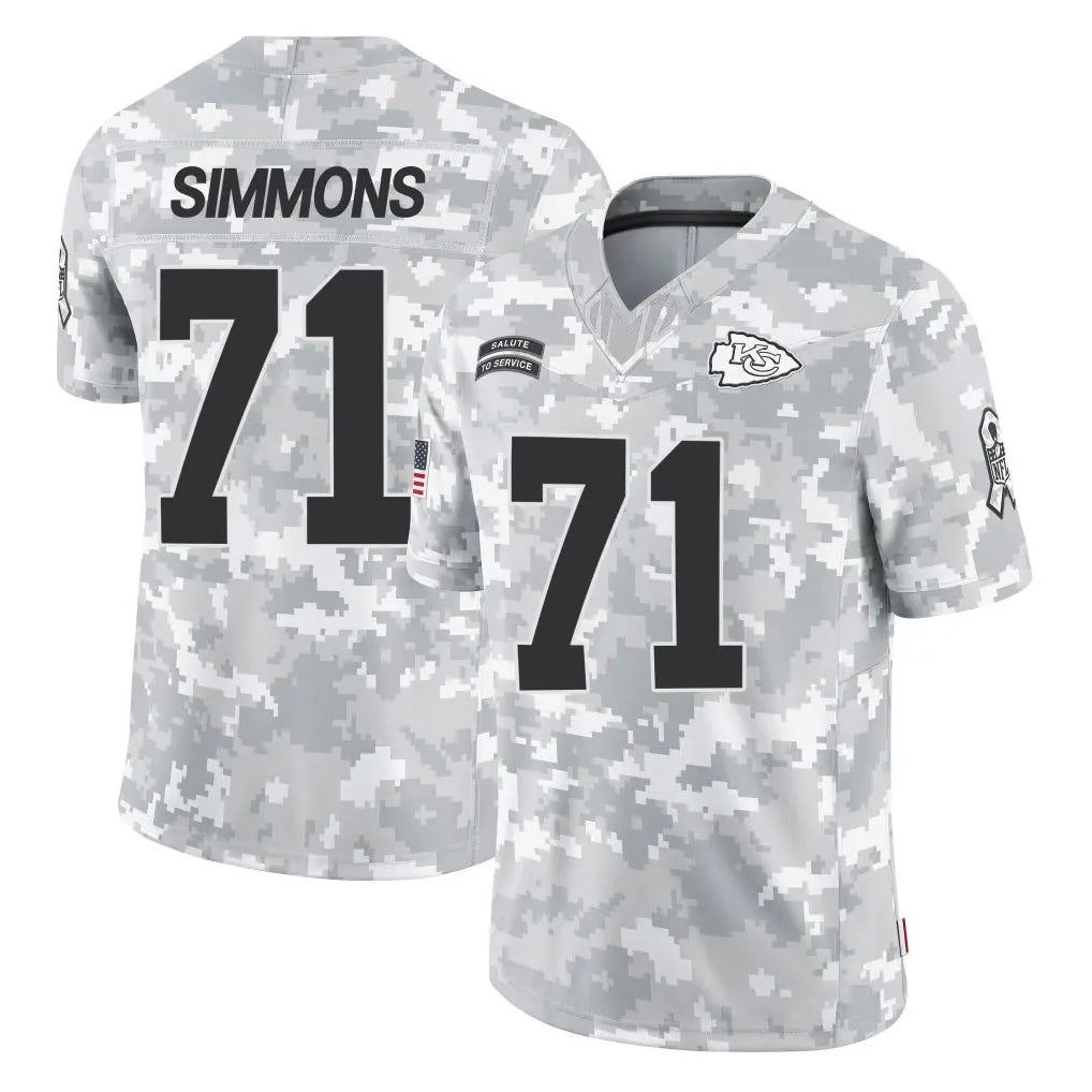Jdoa KC.Chiefs #71 Josh Simmons Player Arctic Camo Salute To Service Limited Game Stitched Jerseys