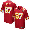 Jdoa KC.Chiefs #87 Travis Kelce Player Red Team Color Game Stitched Jerseys