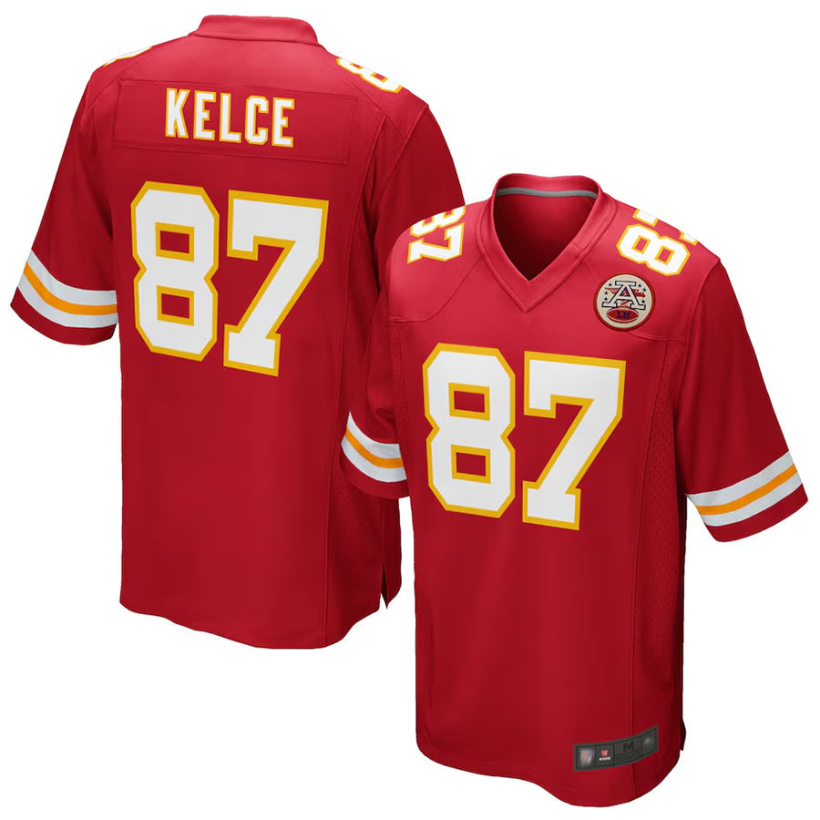 Jdoa KC.Chiefs #87 Travis Kelce Player Red Team Color Game Stitched Jerseys