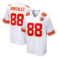Jdoa KC.Chiefs #88 Tony Gonzalez Player White Home Game Stitched Jerseys