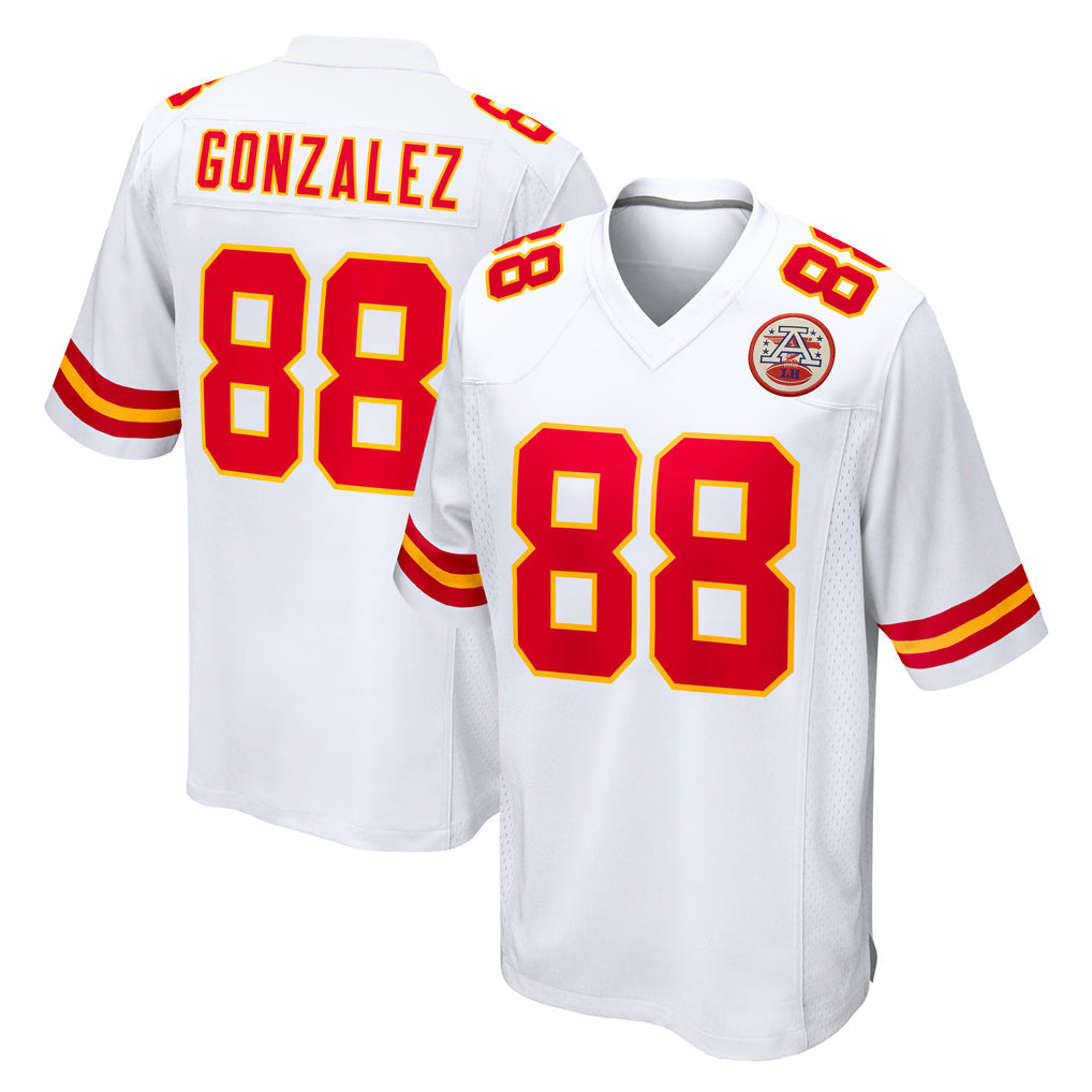 Jdoa KC.Chiefs #88 Tony Gonzalez Player White Home Game Stitched Jerseys