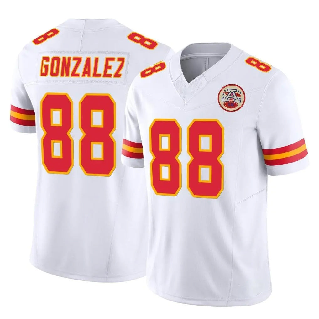 Jdoa KC.Chiefs #88 Tony Gonzalez Player White Limited Vapor F.U.S.E. Home Game Stitched Jerseys