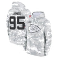 Jdoa KC.Chiefs #95 Chris Jones Player Arctic Camo Salute to Service Hoodies Stitched Jerseys