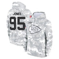 Jdoa KC.Chiefs #95 Chris Jones Player Arctic Camo Salute to Service Hoodies Limited Game Stitched Jerseys