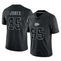 Jdoa KC.Chiefs #95 Chris Jones Player Black Limited Reflective Game Stitched Jerseys