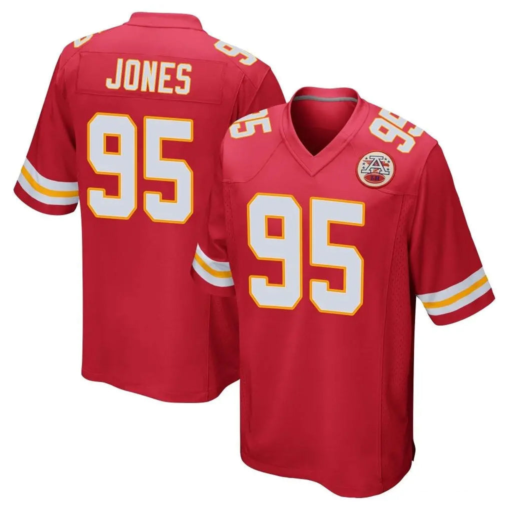 Jdoa KC.Chiefs #95 Chris Jones Player Red Home Game Stitched Jerseys