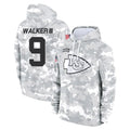 Jdoa KC.Chiefs #9 Kenneth Walker III Player Arctic Camo Salute to Service Hoodies Limited Game Stitched Jerseys