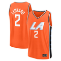 Jdoa LA.Clippers #2 Kawhi Leonard Orange 2025-2026 City Edition Fast Break Stitched Jerseys