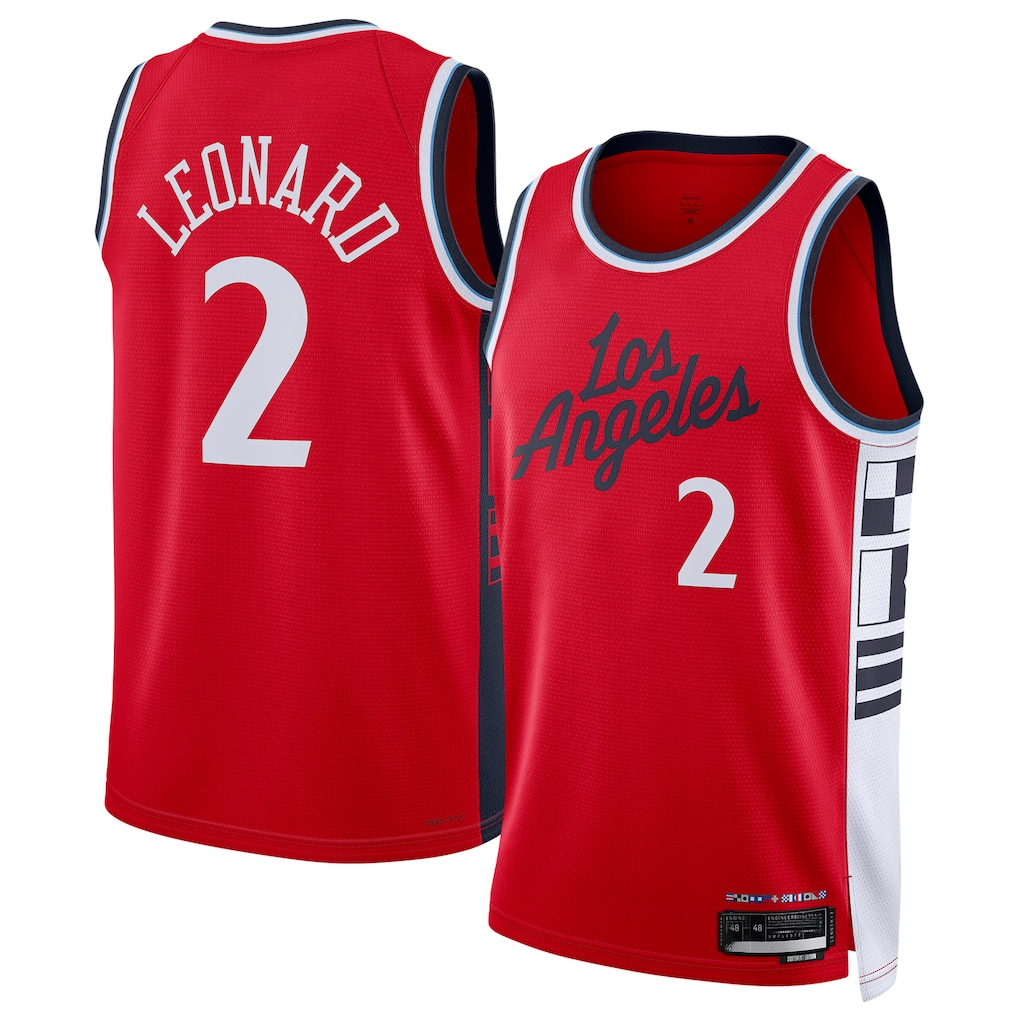 Xdoa LA.Clippers #2 Kawhi Leonard Red 2024-2025 Swingman Stitched Jerseys - Statement Edition