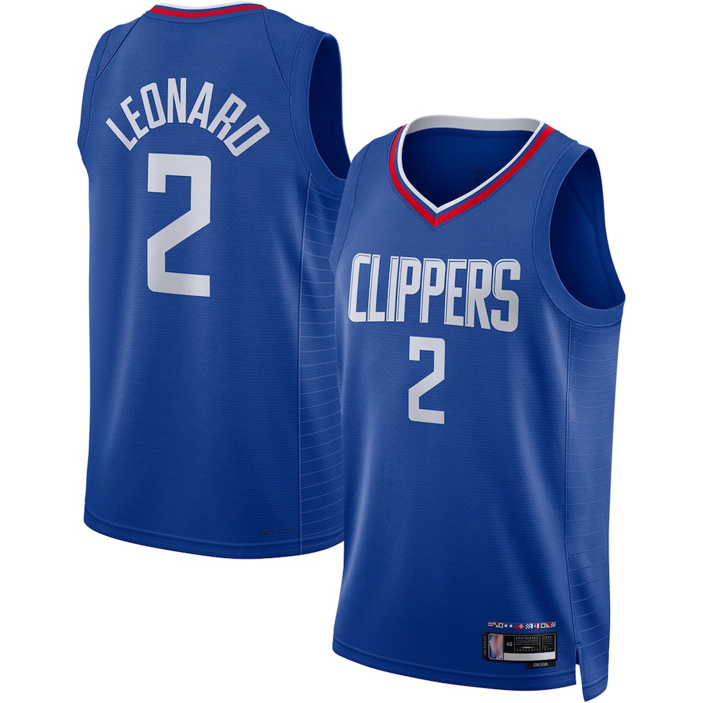Xdoa LA.Clippers #2 Kawhi Leonard Royal Swingman Stitched Jerseys - Icon Edition