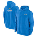 Jdoa LA.Chargers Blue LOGO Pullover Hoodies Home Game Blank Player Stitched Jerseys