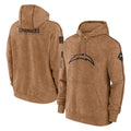 Jdoa LA.Chargers Brown Salute to Service Hoodies Limited Game Blank Player Stitched Jerseys