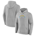 Jdoa LA.Chargers Gray LOGO Pullover Hoodies Home Game Blank Player Stitched Jerseys