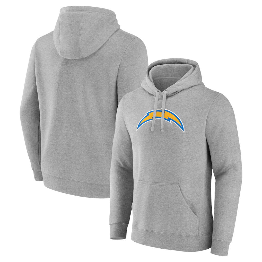Jdoa LA.Chargers Gray LOGO Pullover Hoodies Home Game Blank Player Stitched Jerseys