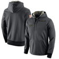Jdoa LA.Chargers Gray Pullover Hoodie Home Game Blank Player Stitched Jerseys