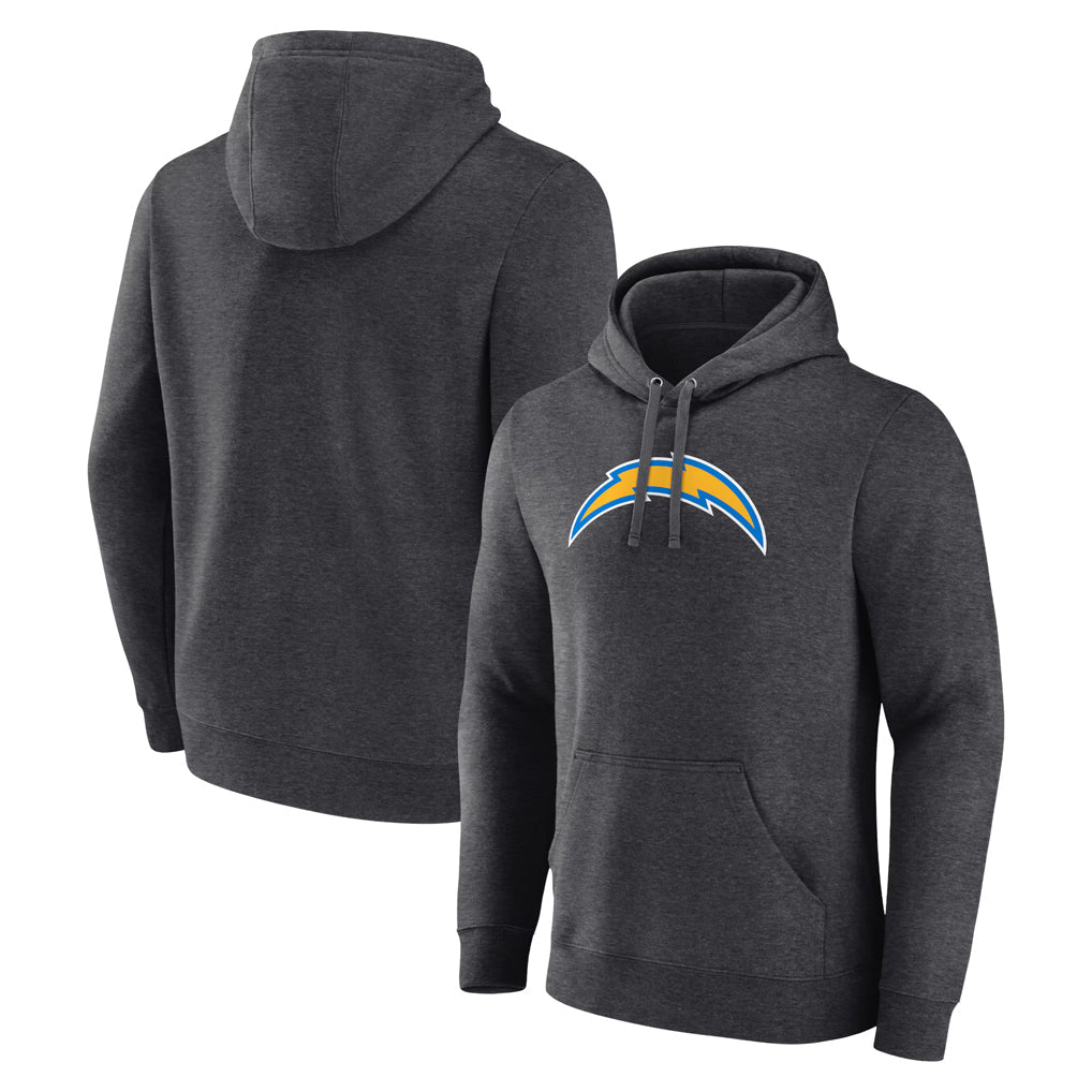 Jdoa LA.Chargers Gray Pullover Hoodies Home Game Blank Player Stitched Jerseys