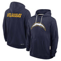 Jdoa LA.Chargers Navy LOGO Pullover Hoodies Home Game Blank Player Stitched Jerseys