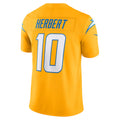 Jdoa LA.Chargers #10 Justin Herbert Player Gold Vapor F.U.S.E. Limited Stitched Jerseys