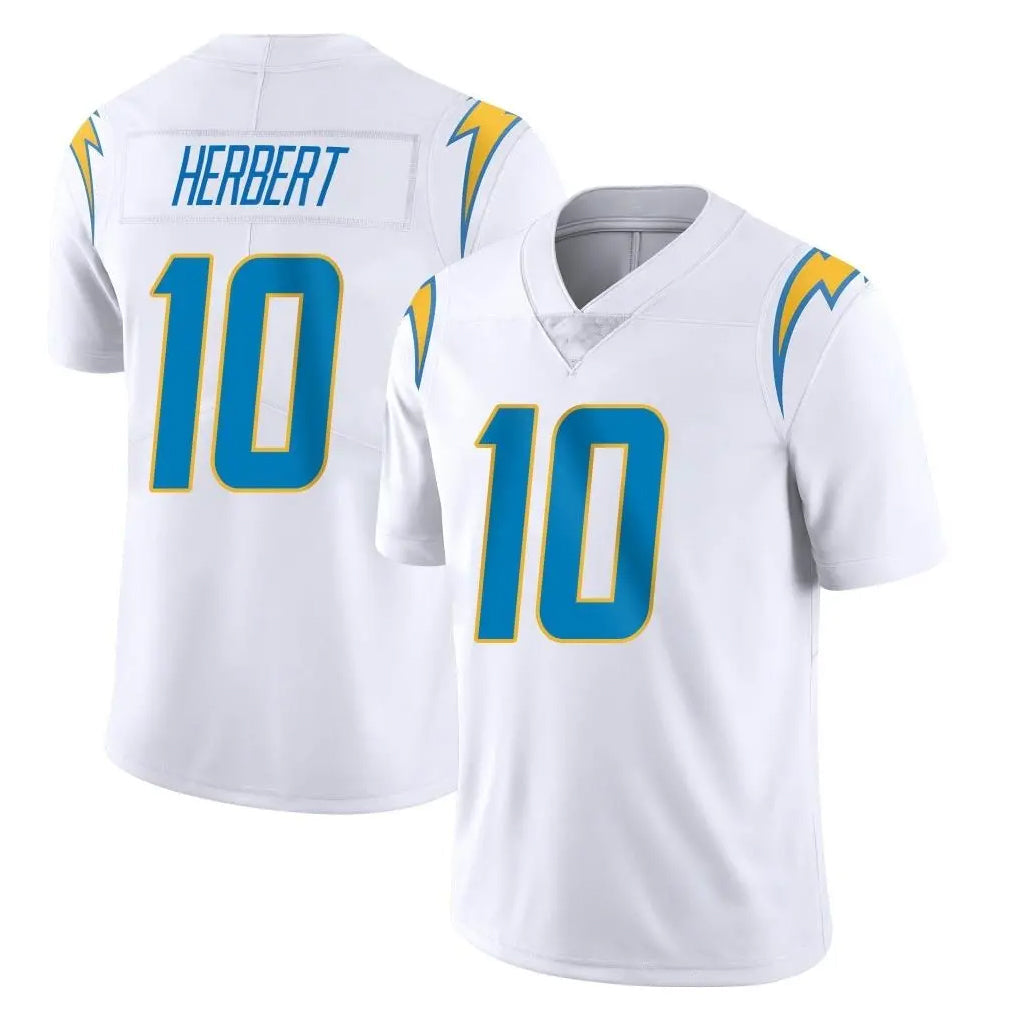 Jdoa LA.Chargers #10 Justin Herbert Player White Limited Vapor Untouchable Home Game Stitched Jerseys