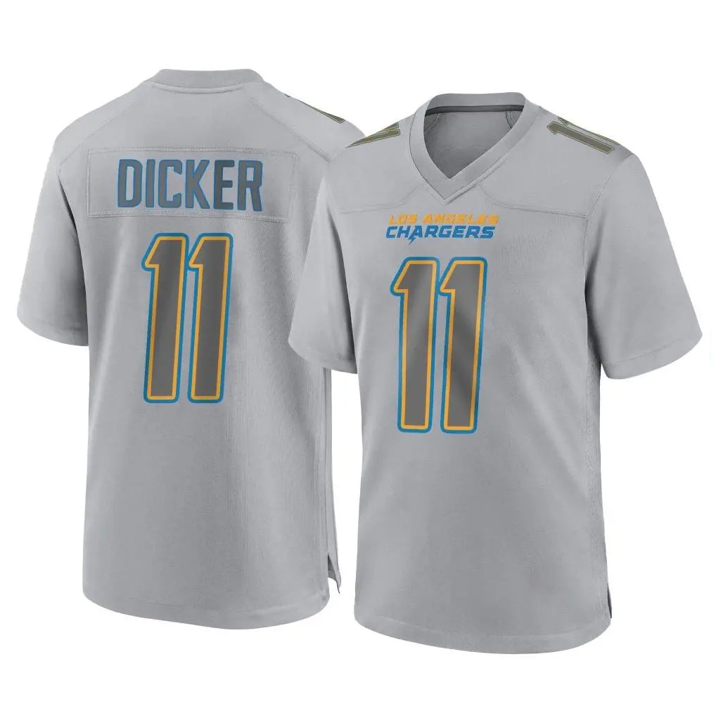 Jdoa LA.Chargers #11 Cameron Dicker Player Gray Atmosphere Fashion Home Game Stitched Jerseys