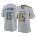Jdoa LA.Chargers #15 Ladd McConkey Player Gray Atmosphere Fashion Home Game Stitched Jerseys