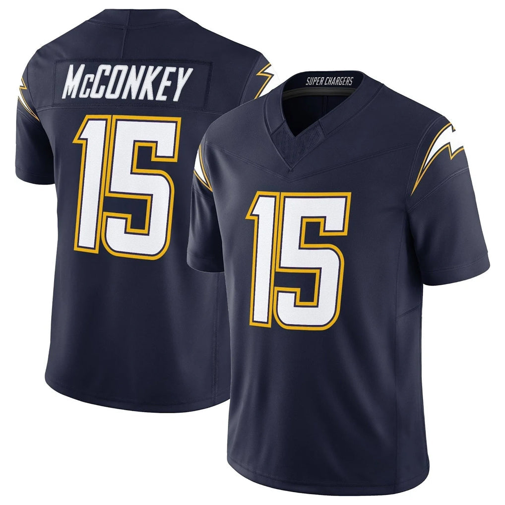 Jdoa LA.Chargers #15 Ladd McConkey Player Navy Vapor F.U.S.E. Limited Home Game Stitched Jerseys