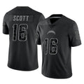 Jdoa LA.Chargers #16 J.K. Scott Player Black Limited Reflective Home Game Stitched Jerseys