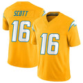 Jdoa LA.Chargers #16 J.K. Scott Player Gold Limited Vapor F.U.S.E. Home Game Stitched Jerseys