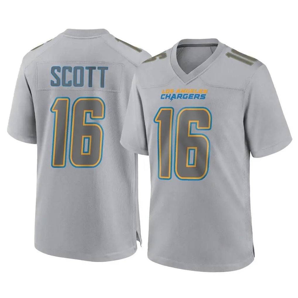 Jdoa LA.Chargers #16 J.K. Scott Player Gray Atmosphere Fashion Home Game Stitched Jerseys
