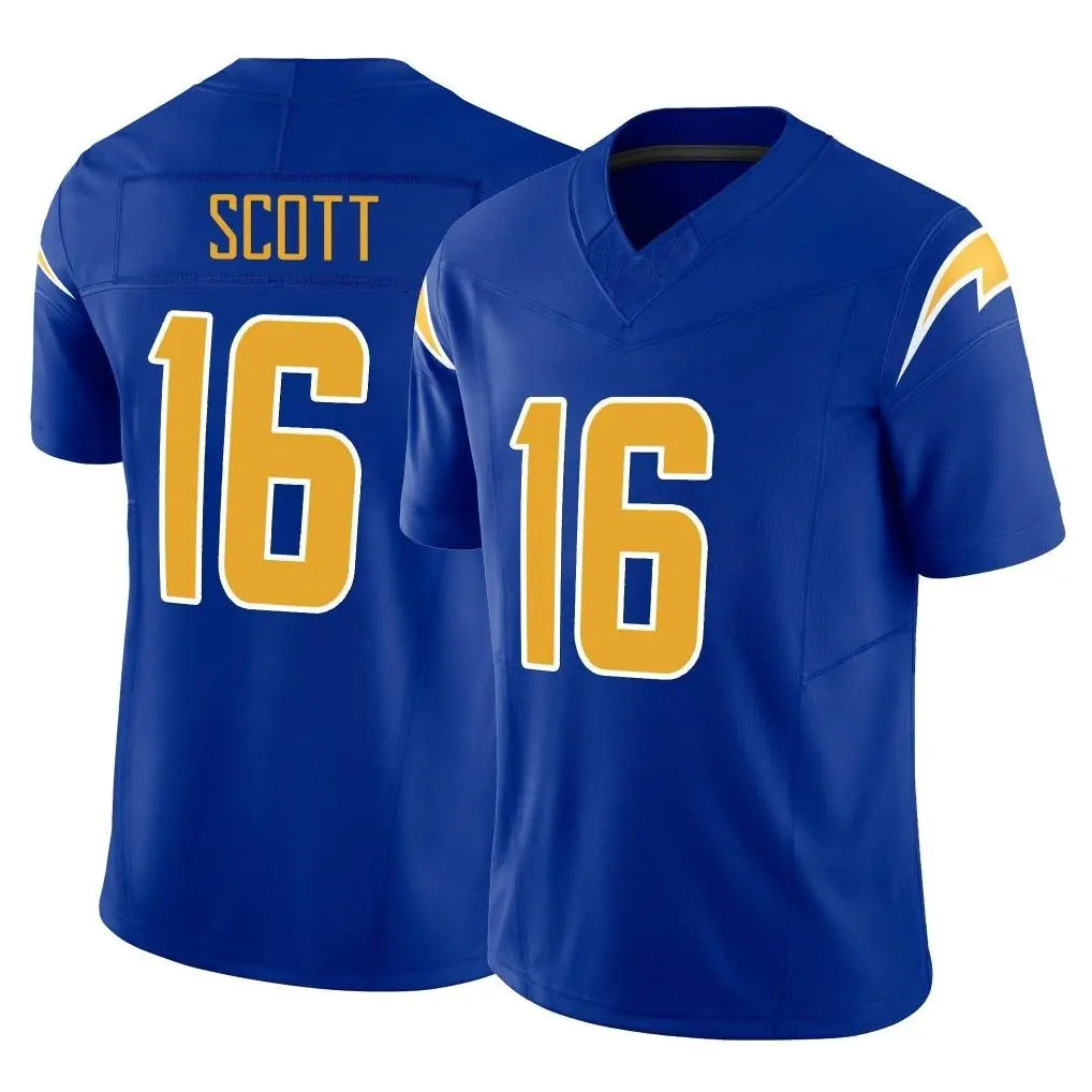 Jdoa LA.Chargers #16 J.K. Scott Player Royal Limited Vapor F.U.S.E. Home Game Stitched Jerseys