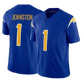 Jdoa LA.Chargers #1 Quentin Johnston Player Royal Limited Vapor F.U.S.E. Home Game Stitched Jerseys