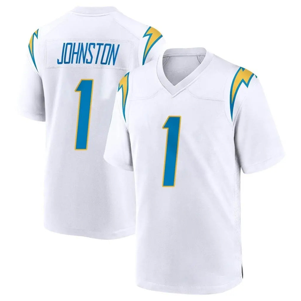 Jdoa LA.Chargers #1 Quentin Johnston Player White Home Game Stitched Jerseys